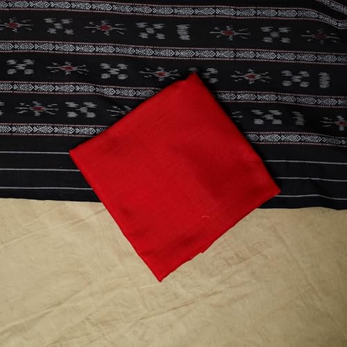 Image of Elegant Sambalpuri Ikat Cotton Dress Material for Women Ethnic Collection