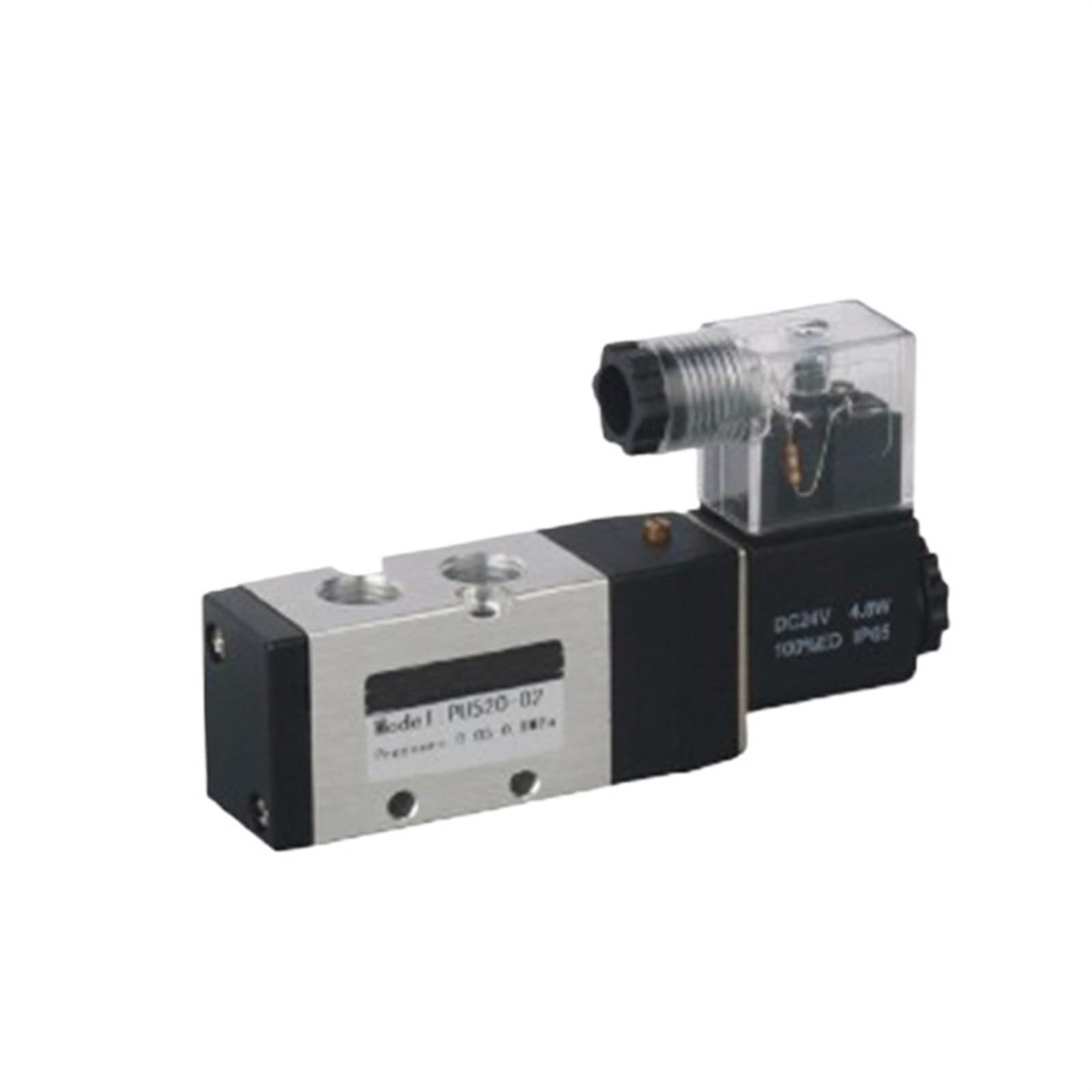 Válvula solenoide PU520 1/4 3/8 1/2 Válvula de Control Válvula neumática eléctrica Dos Posiciones Cinco vías for Sistema de automatización(Motor with Bracket,PU520 03 G3-8 2-5Way)