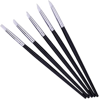 FOMIYES 5Pcs Nail Art Sculpture Pen Silicone Nail Polish Carving Pen Rubber Tip Nail Brushes Pottery Clay Sculpting Tools Modeling Painting Drawing Tool for DIY Art Crafts