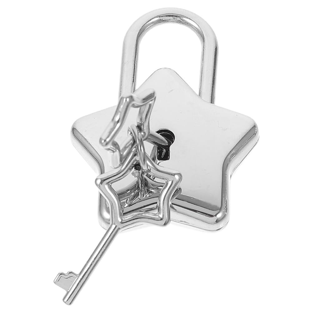 ULDIGI Star Shape Padlock with Keys Mini Decorative Metal Lock for