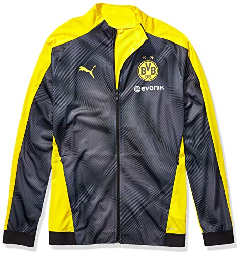 PUMA Men's BVB League Stadium Jacket with EVONIK, Cyber Yellowpuma black, XL