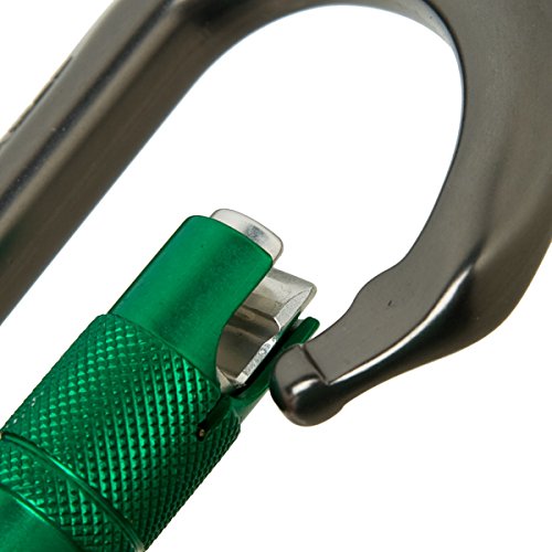 DMM Aero HMS Keylock LS Carabiner, Silver with Green Gate
