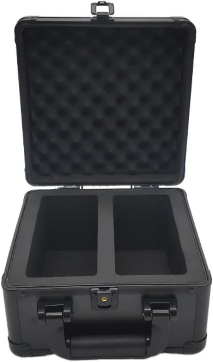Portable Card Storage Case Rigid, Trading Card Case with Handle, Lockable, for Travel, Collectors, hobbyists, 245x245x165mm, 2 Slot