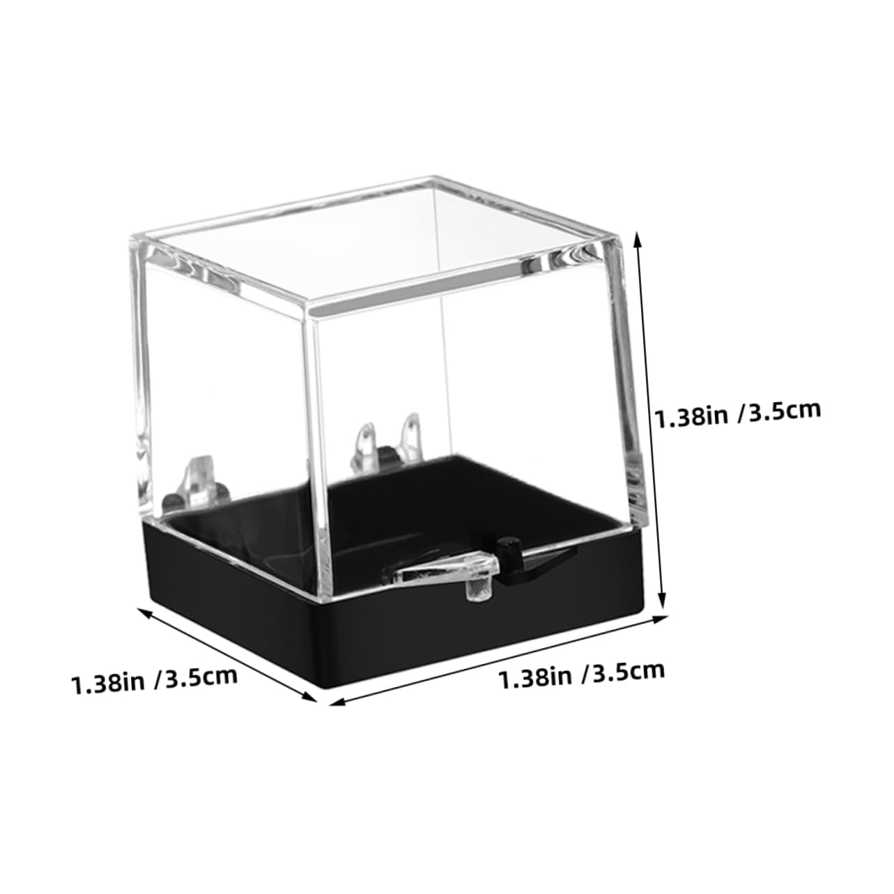 PRETYZOOM Enhance Your Collection: 10pcs Mini Gemstone Display Cases Square Storage Boxes for Stones Crystals Rocks Portable