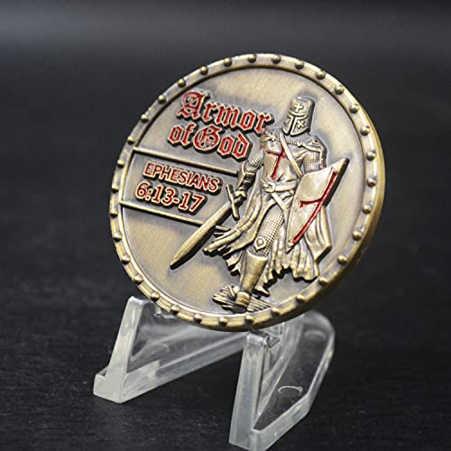 Moneda con diseño Armadura de Dios 3D miniatura 4