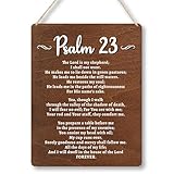 Woodamore Psalm 23 Wall Art - Christian Decor For Home, Scripture Wall Art Prints, Religious Gifts Bible Artwork, Inspirational Wall Decor Bible Verse Wall Hanging Sign For Bedroom Bathroom Office