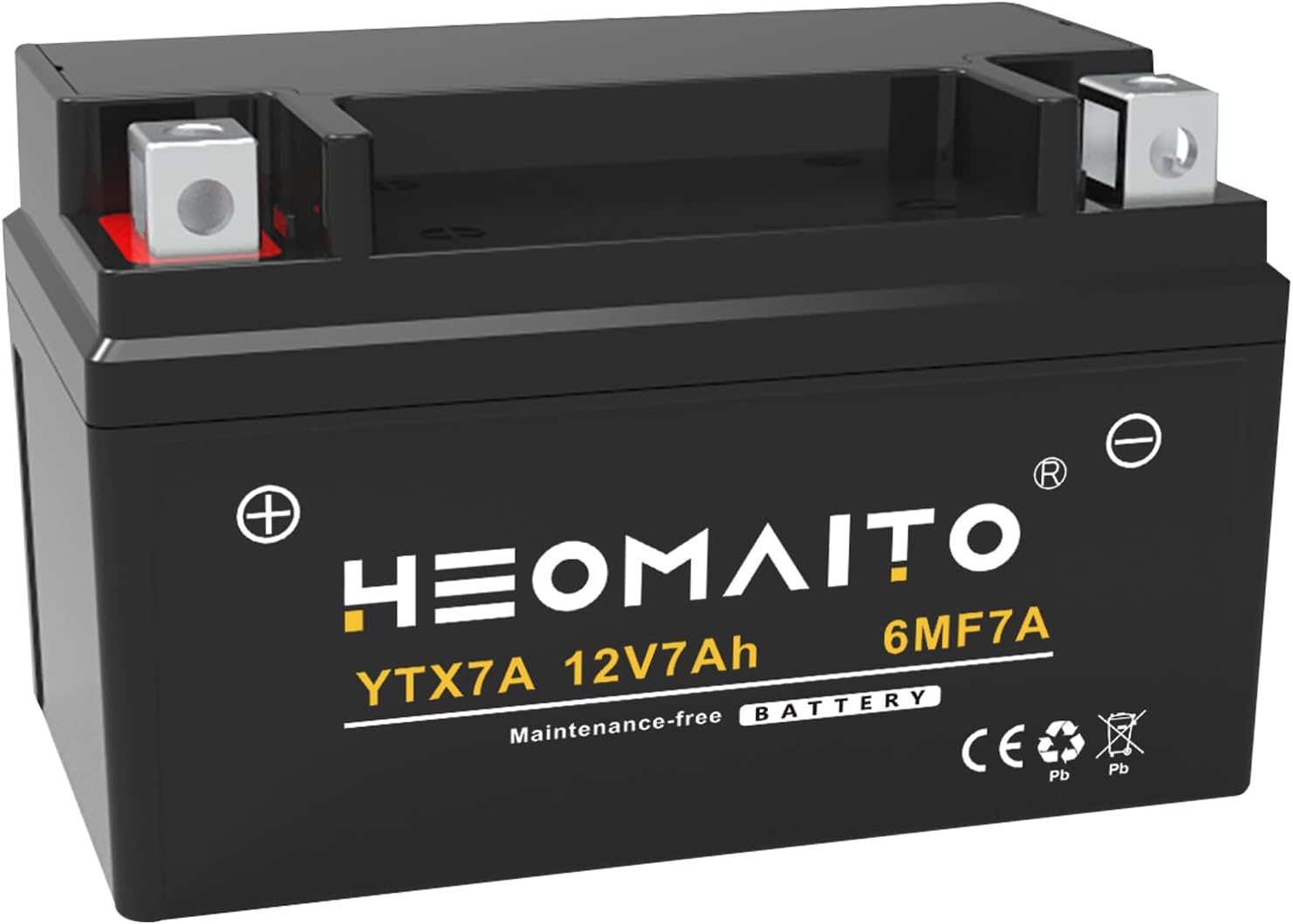 Lead-Acid Battery YTZ10S-BS, 12V 8.6Ah, 10HR, 310 CCA, 6MFZ10-C Maintenance-Free Power, for AGM Motorcycle Battery, Motorcycles 250–500 CC, ATVs 200–500 CC