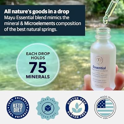 MAYU, Trace Minerals (1 btl) + Electrolyte Drops (1 BLT) Sampler Kit, 70+ Balanced Trace Minerals w/Magnesium, Potassium, Concentrated Electrolyte, 494 Electrolytes/Serving w/Magnesium