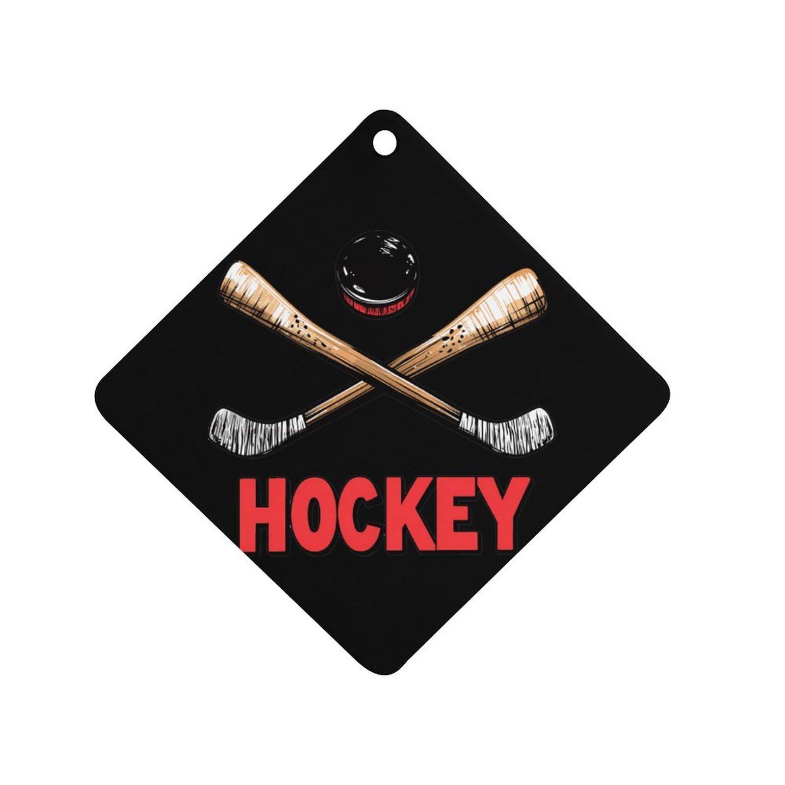 Ice Hockey Car Air Freshener Hanging Aromatherapy Tablets for Car Accessories Rhombus