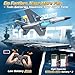 DEERC F18 4 Channel RC Plane for Adults Remote Control Airplane Fighter Jet,2.4GHz 6-axis Gyro Stabilizer RTF Hobby Glider Aircraft Plane with 2 Batteries Easy to Fly for Adults Boys
