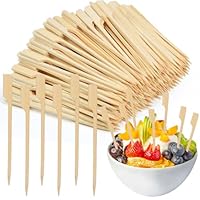 UHETLET 400 Stück Spieße Fingerfood Holzspieße 12CM Bambus Fingerfood-Sticks Häppchen-Spieße Spieße aus Holz für Kleine Snacks Schaschlikspieße Cocktailspieße für Häppchen Kanapee Fingerfood