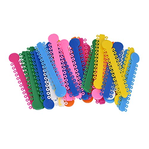 Angzhili Dental Orthodontic Ligature Ties Multi-Color 1040Pcs And Orthodontic Ligature Gun Gray,Braces Rubber Band Tool #TOP7