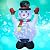 TRMESIA 4ft Inflatable Snowman Decoration for Outdoor Yard, Blow up Hollow Snowman with Lights for Lawn Indoor Party Props, Christmas Lighted Decor