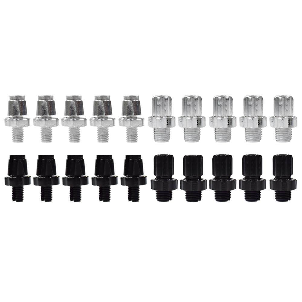 Xmomx 10 pcs 7mm M7 +10 pcs 10mm M10 Bike Brake Handle Lever Fastener Adjusting Barrels Screws Bolt MTB Bicycle Aluminium Alloy for Mountain Bike Road