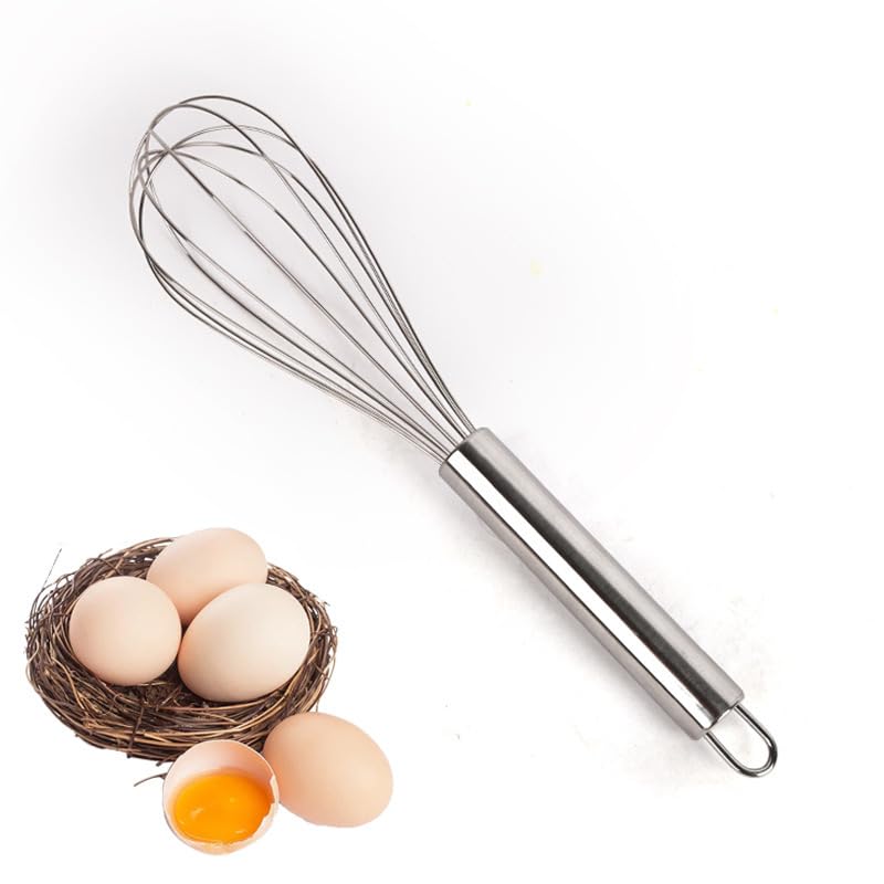 1 pieza, Batidor, Batidor de huevos de acero inoxidable, batidora, mezclador, para mezclar, batir, batir y agitar, gadgets de cocina, accesorios de cocina, artículos de cocina para el hogar
