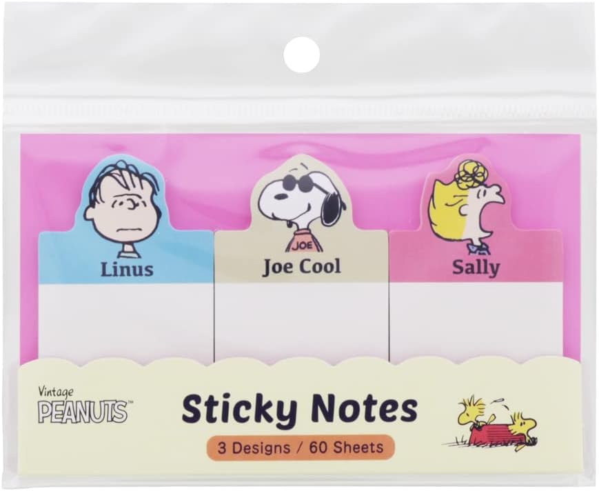 Sunstar Stationery S2837714 Snoopy Sticky Notes, Die Cut, Peanut Good Friends Snoopy