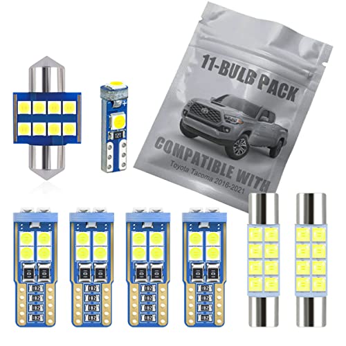 Kit de luces LED blancas para interior de vehículo 11 unidades