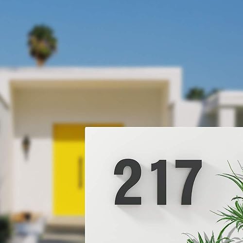 Miniatura 6 de Números LED retroiluminados de 7 pulgadas, acero inoxidable pulido a mano para letreros de dirección de casa, números de casa modernos de 7