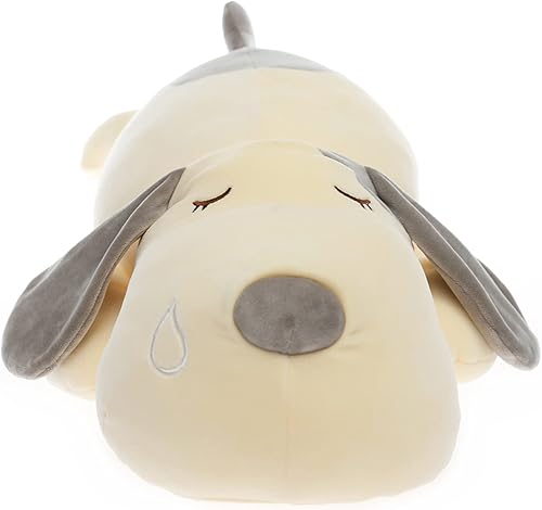 Miniatura 2 de Almohada de felpa para perros, juguete suave de peluche para perros, almohada corporal de peluche para niños y niñas (gris, 17.7 pulgadas)