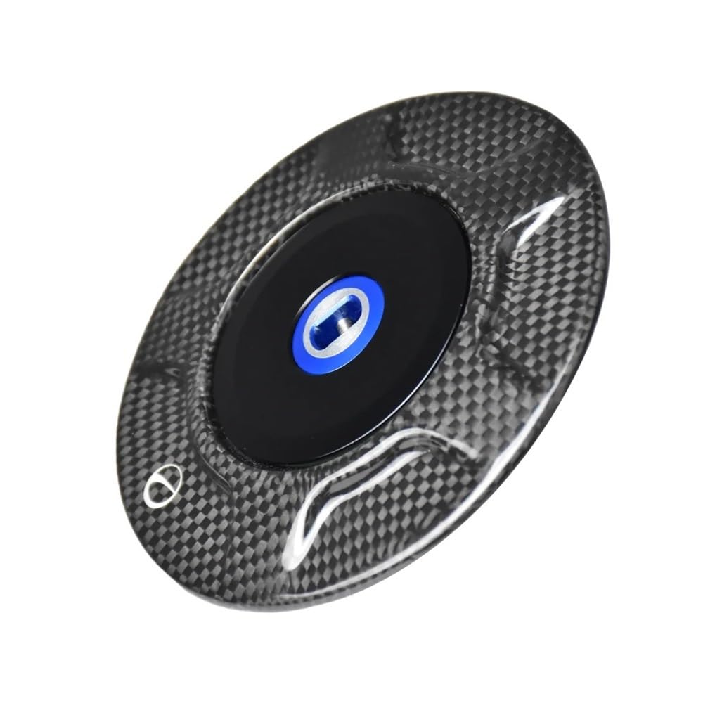 moto Adesivo serbatoio Per Du&cati Panigale V4 S/R 2025 Tappo serbatoio carburante con serratura in fibra di carbonio per motocicletta, sicurezza antifurto(Black)