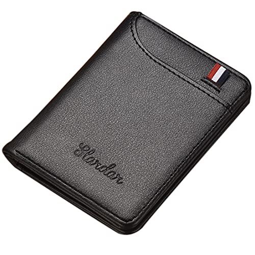 Juwaacoo Porte-cartes ultra-mince pour , portefeuille, sac à dossiers, porte-cartes anti-démagnétisation portable, Noir