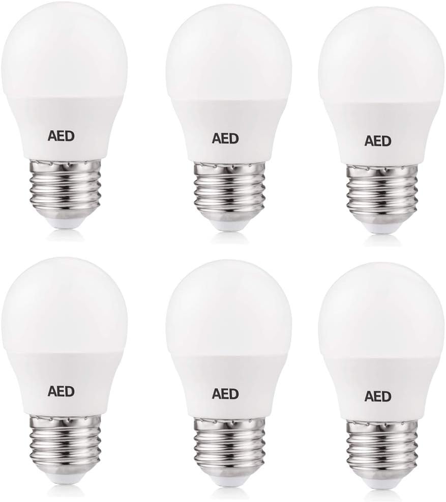 AED LED Refrigerator Light Bulb, E26 LED Bulb 30W Equivalent 120V A15 Fridge Waterproof Bulbs 3W Daylight White 4000K E26 Medium Base Freezer Ceiling Home Lighting Lamp (6 Pack)