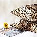 CARRIE HOME Soft Plush Leopard Print Faux Fur Decorative Throw Pillow Covers for Home Couch Sofa (Set of 2, 18x18 inch)