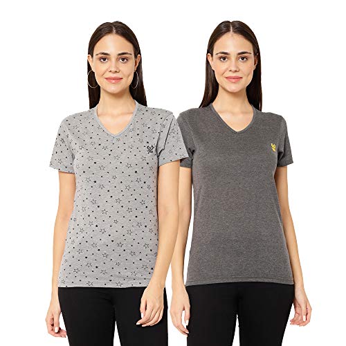 Image of Mack Jonney Regular Fit Women Tshirts(Pack of 2-MACK632565)