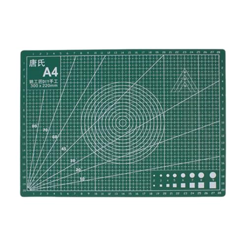 perfk Planche à découper quadrillée, tapis de couture de précision multifonctionnel pour la confection de vêtements, le quilting, les loisirs créatifs et le, Vert