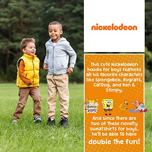 Nickelodeon 2 Pack Paw Patrol Spongebob And Rugrats Soft Fleece Hoodies For Boys, Lightweight Graphic Pullover Sweatshirts #TOP6