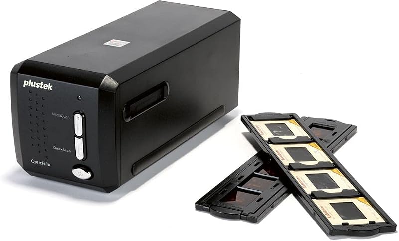 Plustek OpticFilm 8200i Ai 35mm Dia/Negativ Filmscanner mit Infrarotsensor (7200 DPI, USB) inkl. SilverFast Ai Studio 8 Software