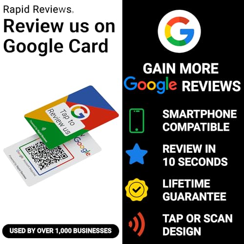 Review us on Google NFC & QR Contactless Card (Colourful, Credit Card (4 Pack)) - Image 3