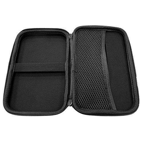 Deco Gear 7" Hard Eva Case For Tablets And Gps With Dual Zipper System - Black With Carbon Fiber Design #TOP7
