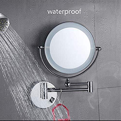 Miroir de maquillage LED double face pour corriger les défauts d'éclairage de salle de bain