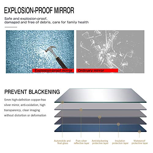 Kiayaci Full Length Mirror Floor Mirror Wood Frame Wall Mounted Mirror Distressed Style Wide Frame Dressing Make Up Mirror For Bathroom/Bedroom/Living Room/Entry/Farmhouse (Light Gray, 58" X 24") #TOP5