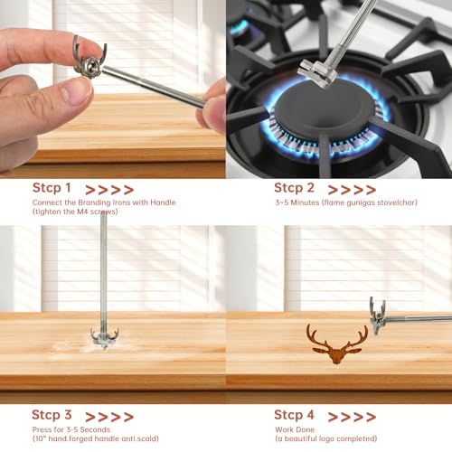 104Pcs 1" Branding Irons, Mini Iron for Crafts,Assorted Characters Custom Wood Branding Iron Personalized for Wood Working, Leather Hats, Felt, Cowhide, BBQ Brander & Bread Logo(104) - Image 9