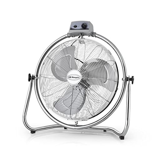 Orbegozo PWO 1952 - Ventilador industrial, aspas 50 cm de diámetro, 3 velocidades de ventilación, cabezal oscilante multiorientable, asa de transporte, 130 W