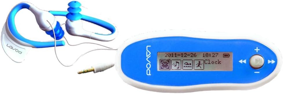 Three-in-one Waterproof MP3 player, Pedometer and Laps counter - 4 GB MP3 Player for Underwater Swimming/Sports and Outdoor Biking, Includes waterproof ear-buds and regular ear Headphones