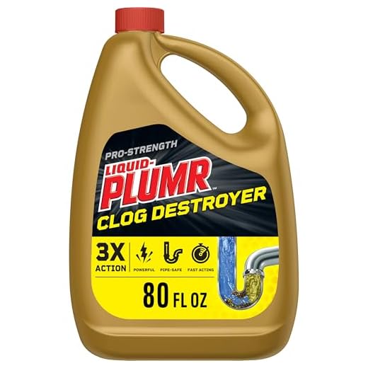Clorox Liquid-Plumr Pro-Strength Clog Destroyer, Liquid Drain Cleaner, 80 Fluid Ounces (Package May Vary)