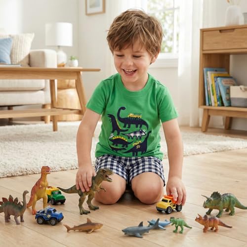 Image of Bumeex Toddler Boy's Short Sleeve T-Shirt and Short Outfit Set 2-7T
