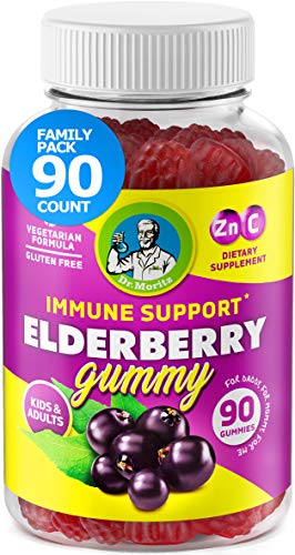 Elderberry Gummies for Kids and Adults (90 Count) - Natural Immune System Booster