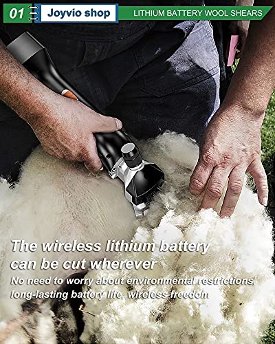 Cordless Electric Sheep Shears, 800W Heavy Duty Pet Grooming Goat Clippers, Farm Animal Shave Tool with 9 Straight Tooth… - Image 3