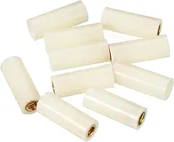 Ponteiras de taco de sinuca de diâmetro de 10 mm, pacote com 10 ponteiras de taco de bilhar para sinuca acessórios de substituição, bege