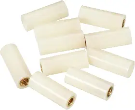 Ponteiras de taco de sinuca de diâmetro de 10 mm, pacote com 10 ponteiras de taco de bilhar para sinuca acessórios de substituição, bege