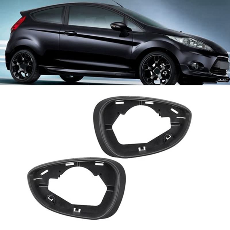 EXTRWORY Cadre de rétroviseur de porte pour Ford pour Fiesta MK7 2008-2017, B-Max 2012-2018, côté gauche et droit, noir (gauche