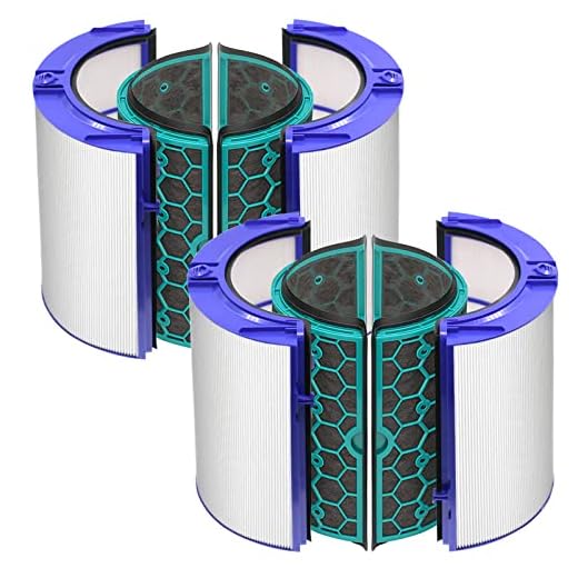 TP04 HP04 DP04 HEPA Replacement Filter Compatible with Dyson HP04 TP04 DP04 TP05 DP05 Sealed Two Stage 360° Pure Cool Purifier Fan, HEPA Filter & Activated Carbon Filter 2 Pack