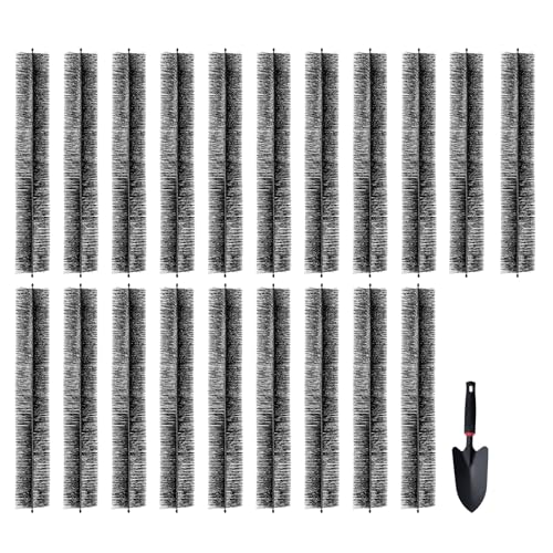 VEVOR 0810-20 60 Feet Total Length 5.25 inch Diameter Cleaning Tools, Ground-Level Brush Leaf Guard for 5 Inch Gutters, Easily Clear roof Leaves and Debris, 20 Pack, Black