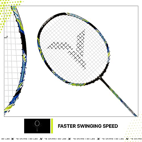 YOUNG(Malaysia) Fury Xtreme Professional Lightweight Badminton Racket, Japanese High Modulus Graphite (Tension Upto 30 lbs), Strung, Includes Full Cover 5 513vdThDhrL
