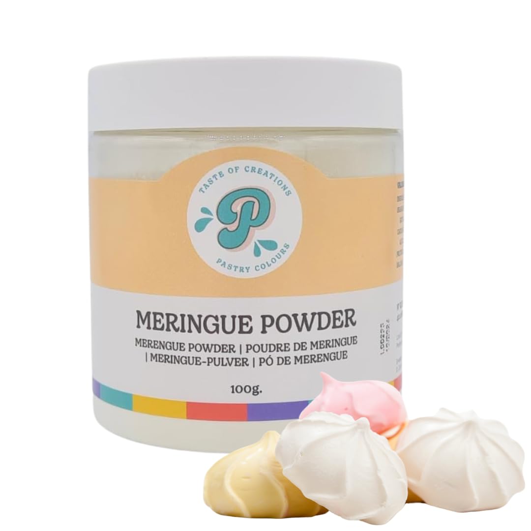 PASTRY COLOURS, Merengue en Polvo, Alto Contenido en Proteinas, sin Azúcar, Preparado para Merengue, Ideal Para Reemplazar las Claras de Huevo Crudas, 100 Gramos