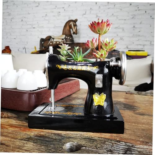 Pot de fleurs succulentes intérieur : jardinière résine déco rétro